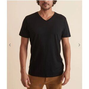 Marine Layer signature Vneck mens tee shirt black solid sz XXL short sleeve new
